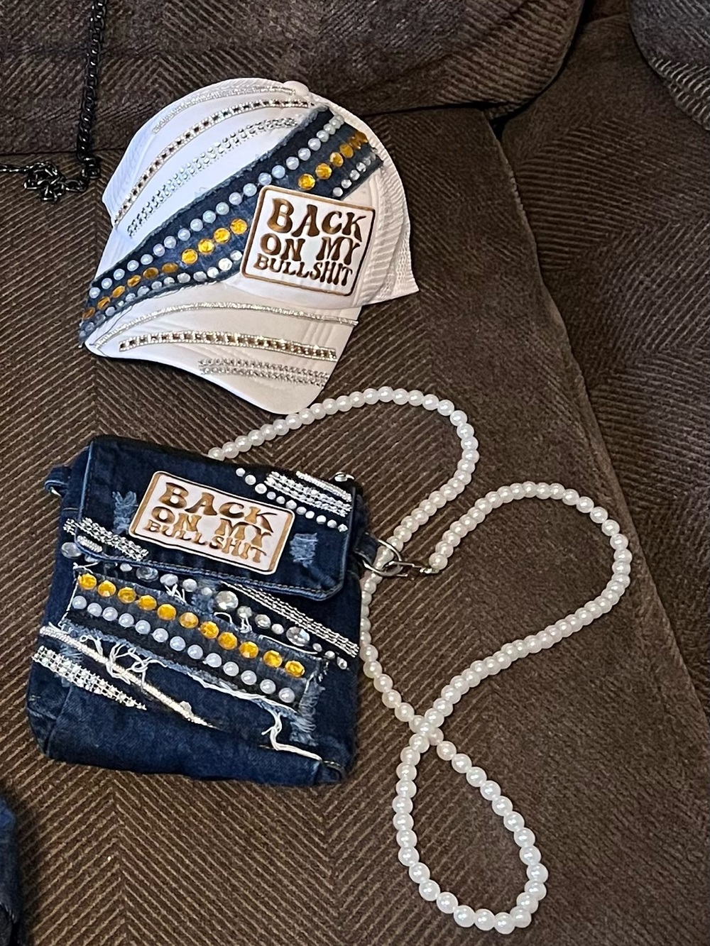 Custom made Trucker Hat & Matching crossbody